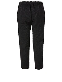 Nylon Textured Slim Pants