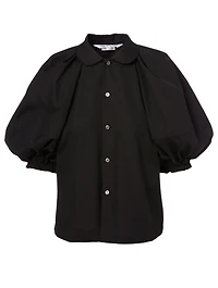 Cotton Balloon-Sleeve Shirt