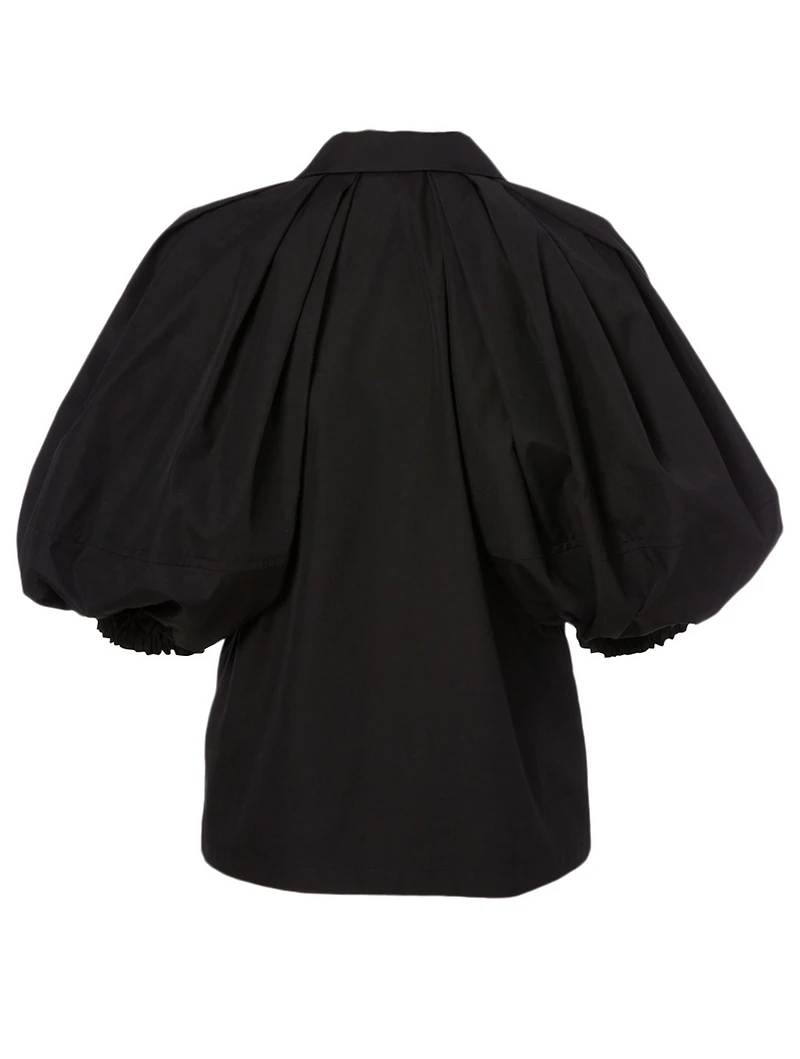Cotton Balloon-Sleeve Shirt