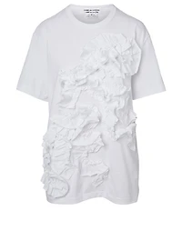 Cotton T-Shirt With Ruffles