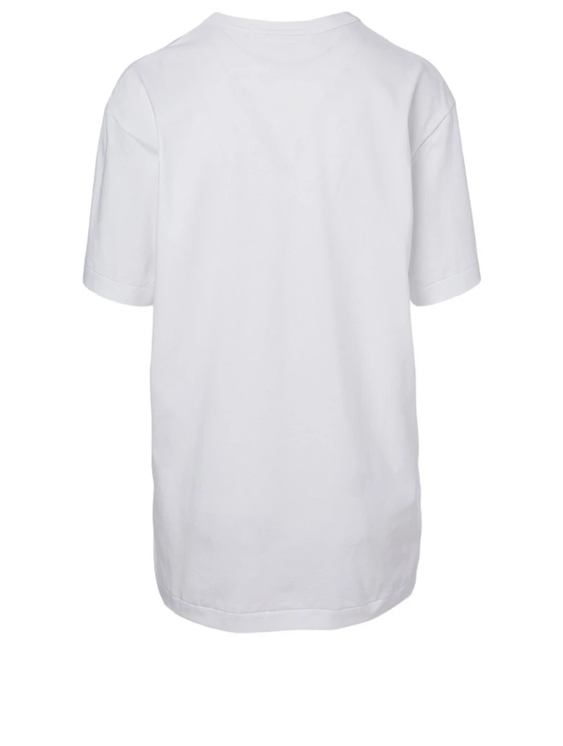 Cotton T-Shirt With Ruffles