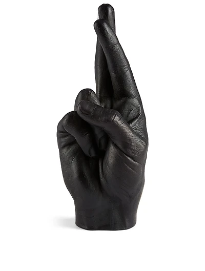 Crossed Fingers Hand Candle