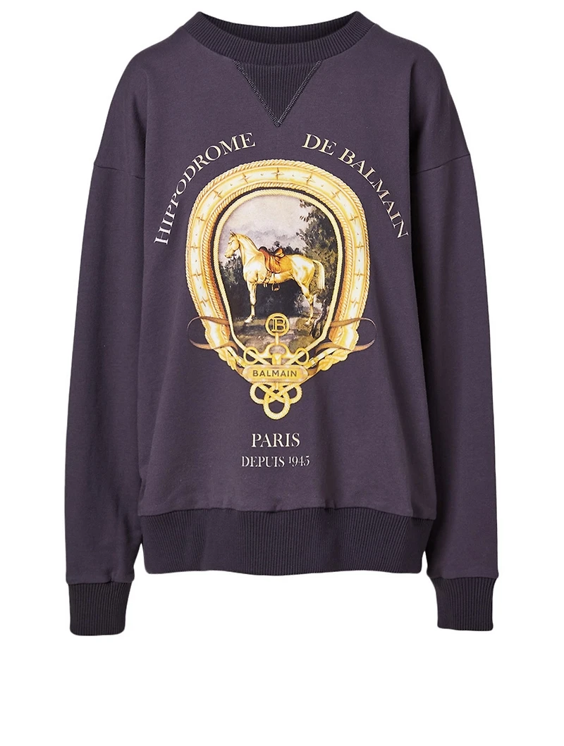 Cotton Oversized Graphic Sweatshirt