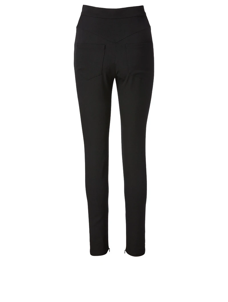 Wool Stretch High-Waisted Pants