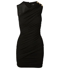 Draped Twisted Mini Dress