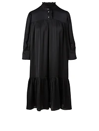 Liva Frilled-Collar Midi Dress