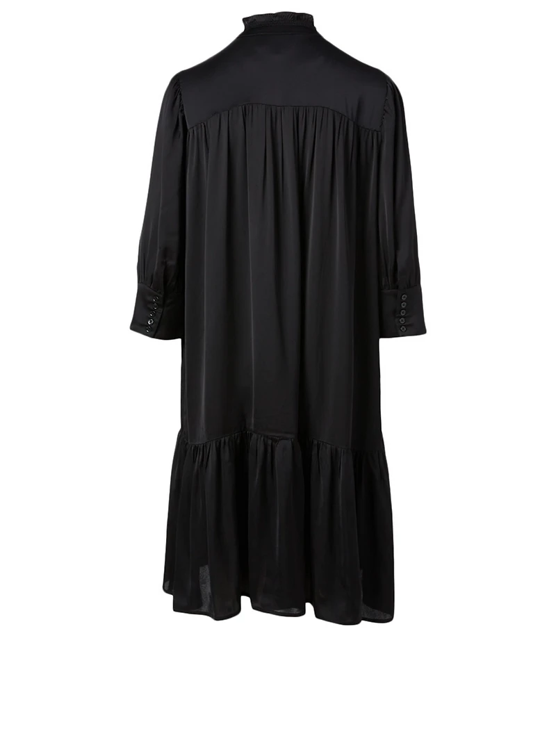 Liva Frilled-Collar Midi Dress