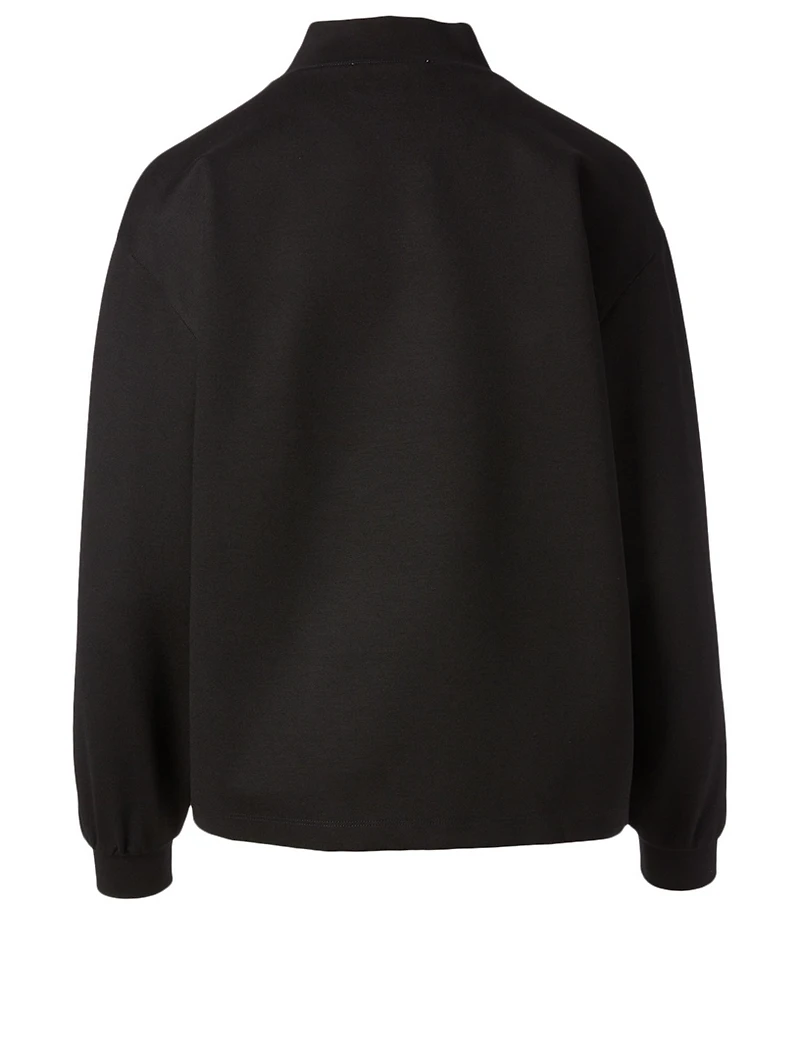 Mockneck Sweatshirt 3D Logo Print