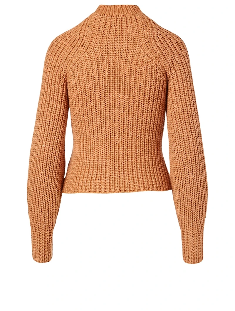 Wool-Blend Mockneck Sweater