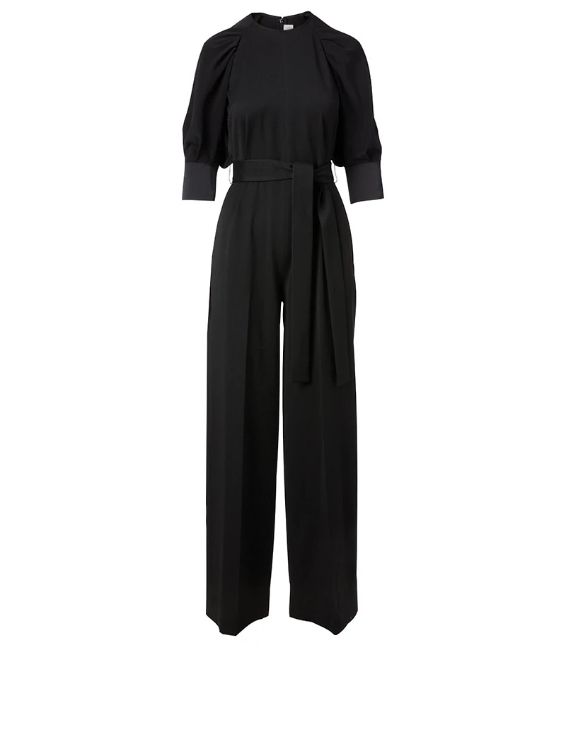 Wide-Leg Jumpsuit With Belt