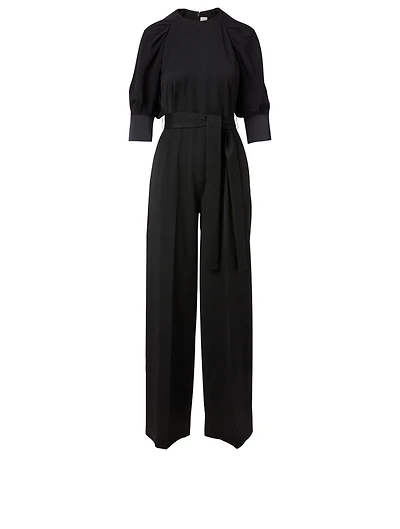 Wide-Leg Jumpsuit With Belt