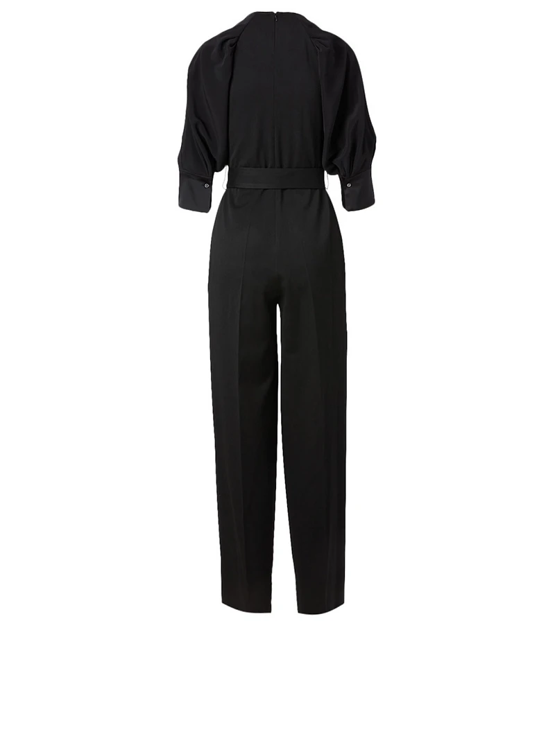 Wide-Leg Jumpsuit With Belt