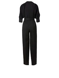 Wide-Leg Jumpsuit With Belt