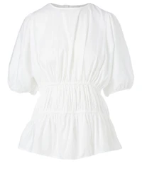 Cotton Gathered Blouse