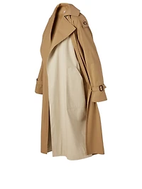 Cotton Midi Trench Coat
