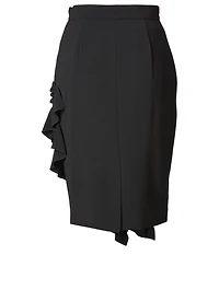 Eles Ruffled Pencil Skirt
