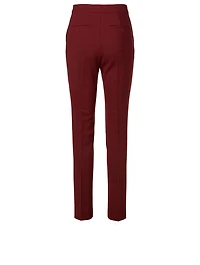 Wool Crêpe Straight-Leg Pants