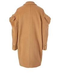 Camel Wool Double-Breasted Coat