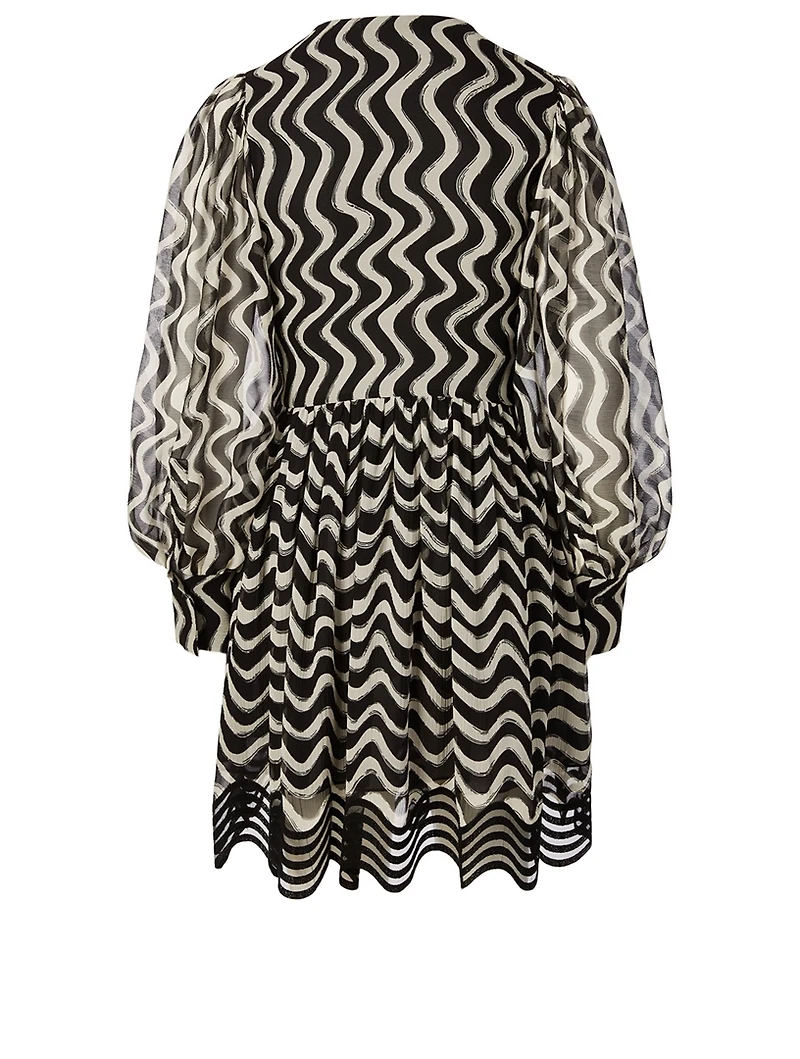 Kinley Silk Scallop Mini Dress
