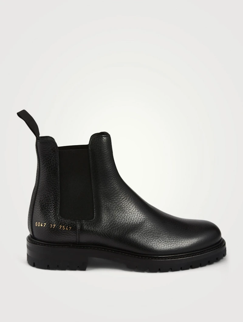 Winter Bumpy Leather Chelsea Boots