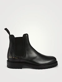 Winter Bumpy Leather Chelsea Boots