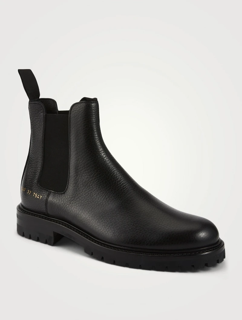Winter Bumpy Leather Chelsea Boots