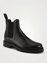 Winter Bumpy Leather Chelsea Boots