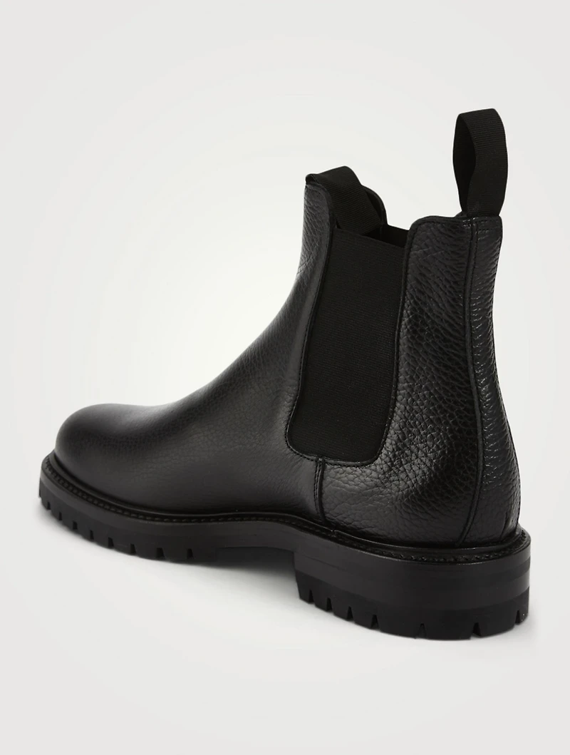 Winter Bumpy Leather Chelsea Boots
