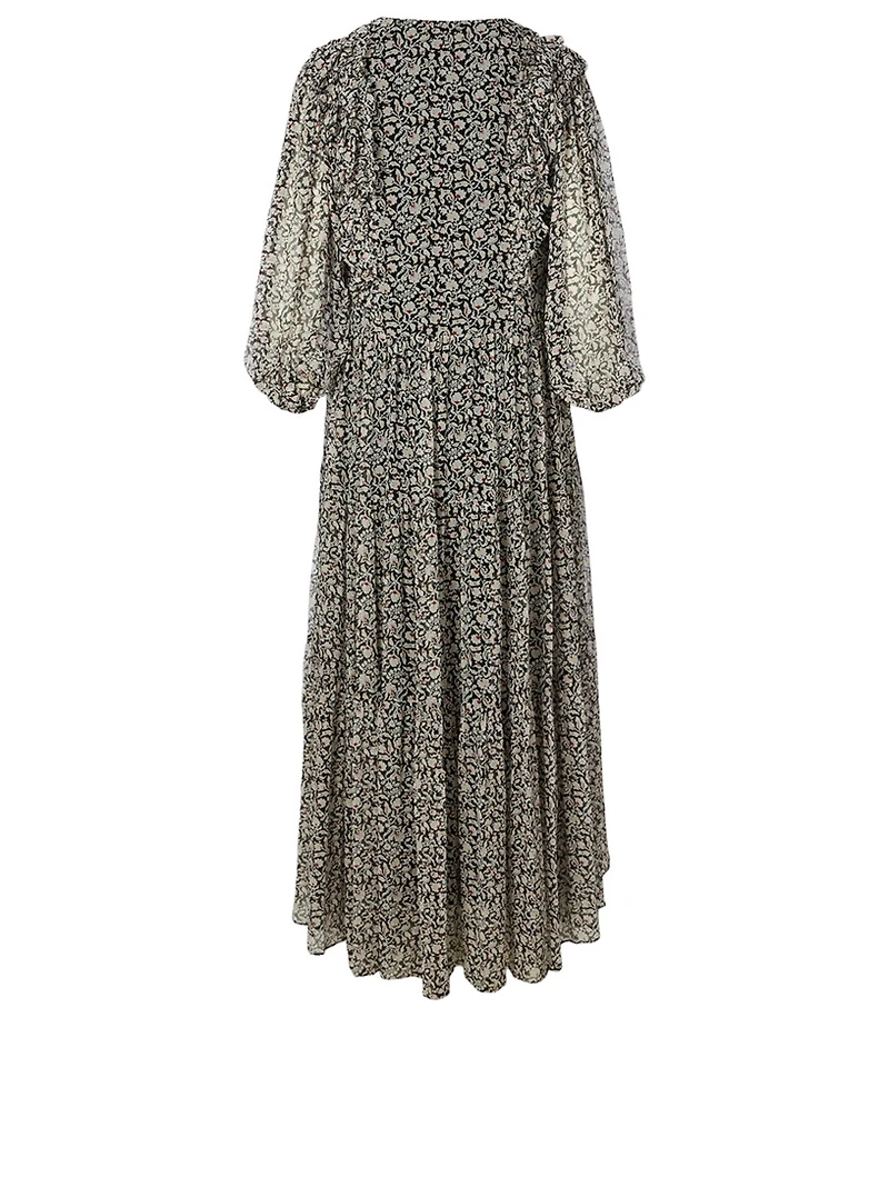 Tobey Silk Printed Midi Dress