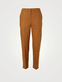 Wool-Blend Straight Pants