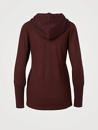 Wool Long-Sleeve Top With Hood