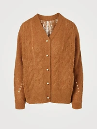 Alpaca-Blend Knit Cardigan