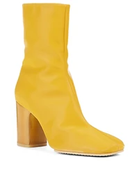 Vinyl Heeled Ankle Boots