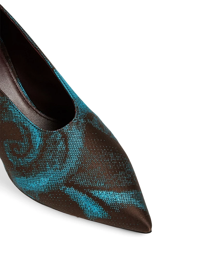 Embroidered Pumps