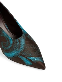 Embroidered Pumps