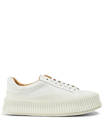 Leather Flatform Sneakers