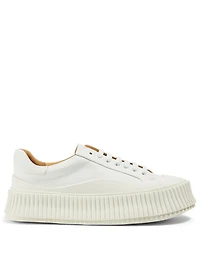 Leather Flatform Sneakers