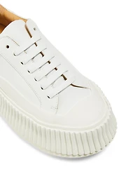 Leather Flatform Sneakers