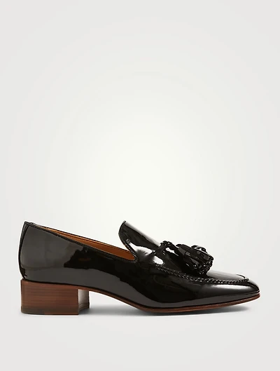 Pompon Leather Loafers