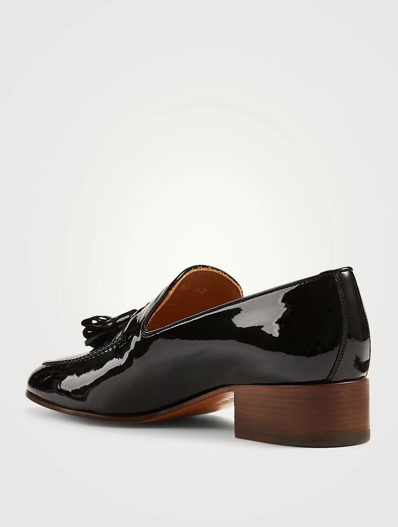 Pompon Leather Loafers