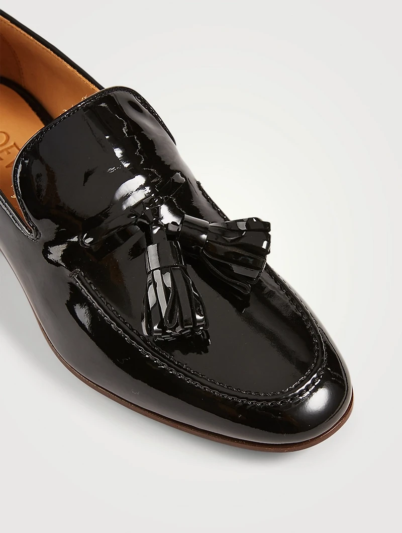 Pompon Leather Loafers
