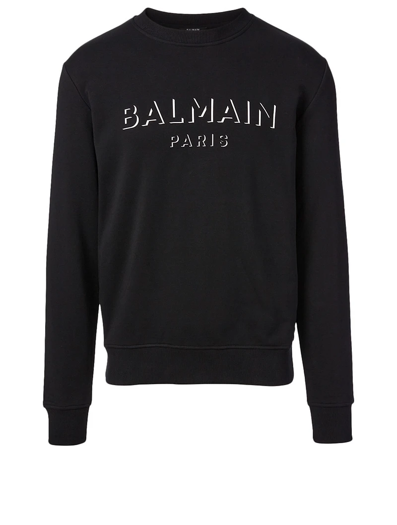 Cotton Sweatshirt With 3D Effect Logo