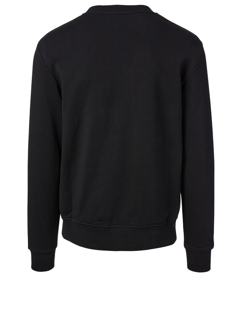Cotton Sweatshirt With 3D Effect Logo
