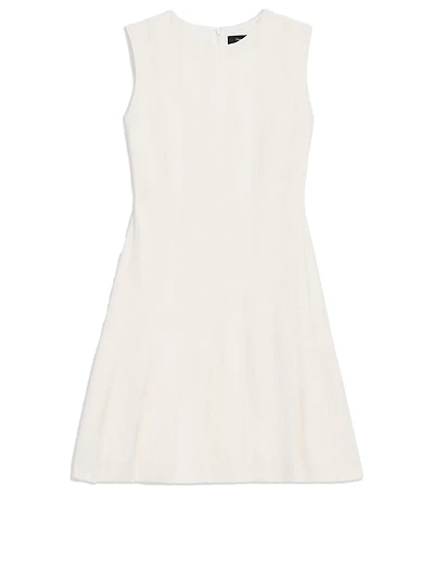 Crepe Pintuck Mini Dress