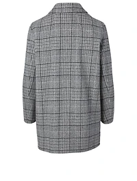 Wool And Cashmere Coat Plaid Print