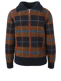 Maldives Alpaca-Blend Sweater Check Print