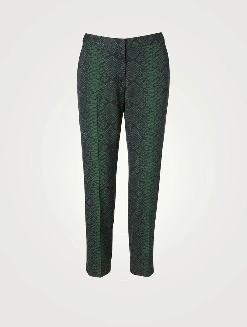 Poumas Wool Pants Snake Print