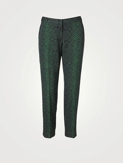 Poumas Wool Pants Snake Print