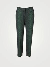 Poumas Wool Pants Snake Print