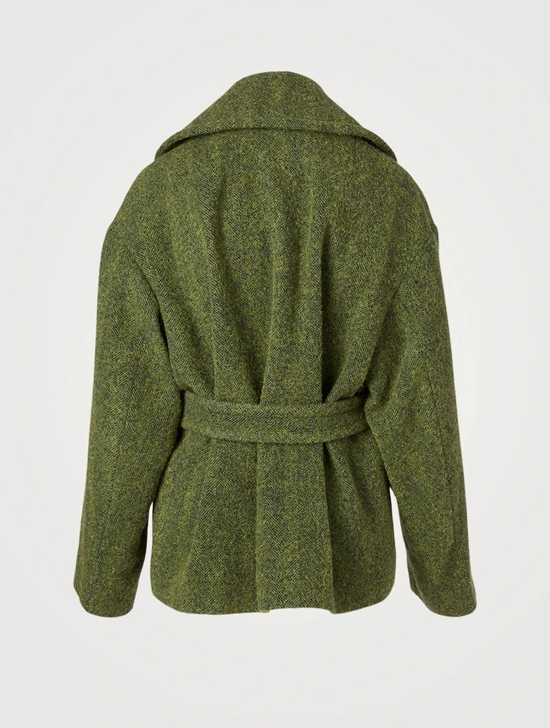 Rivieta Alpaca And Wool Belted Coat